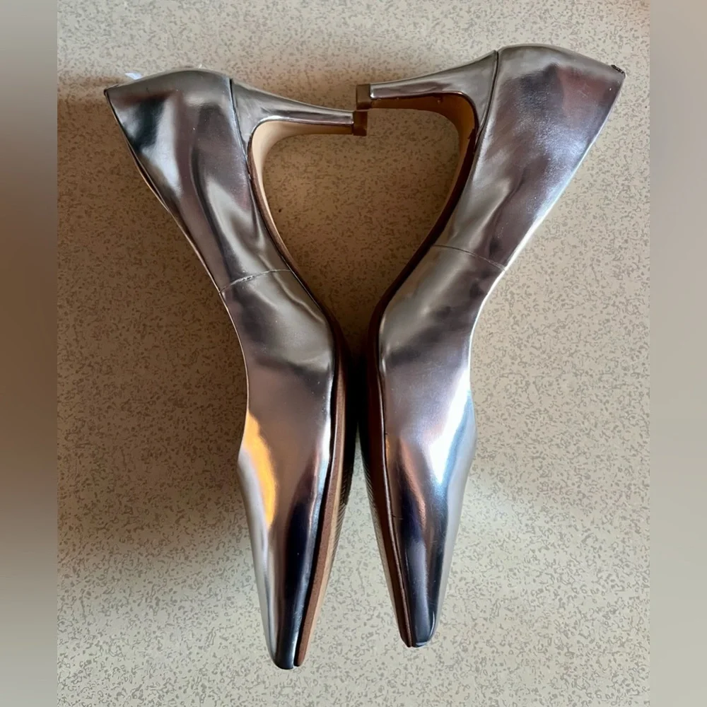 Banana Republic Shiny Silver Heels - Picture 3 of 6